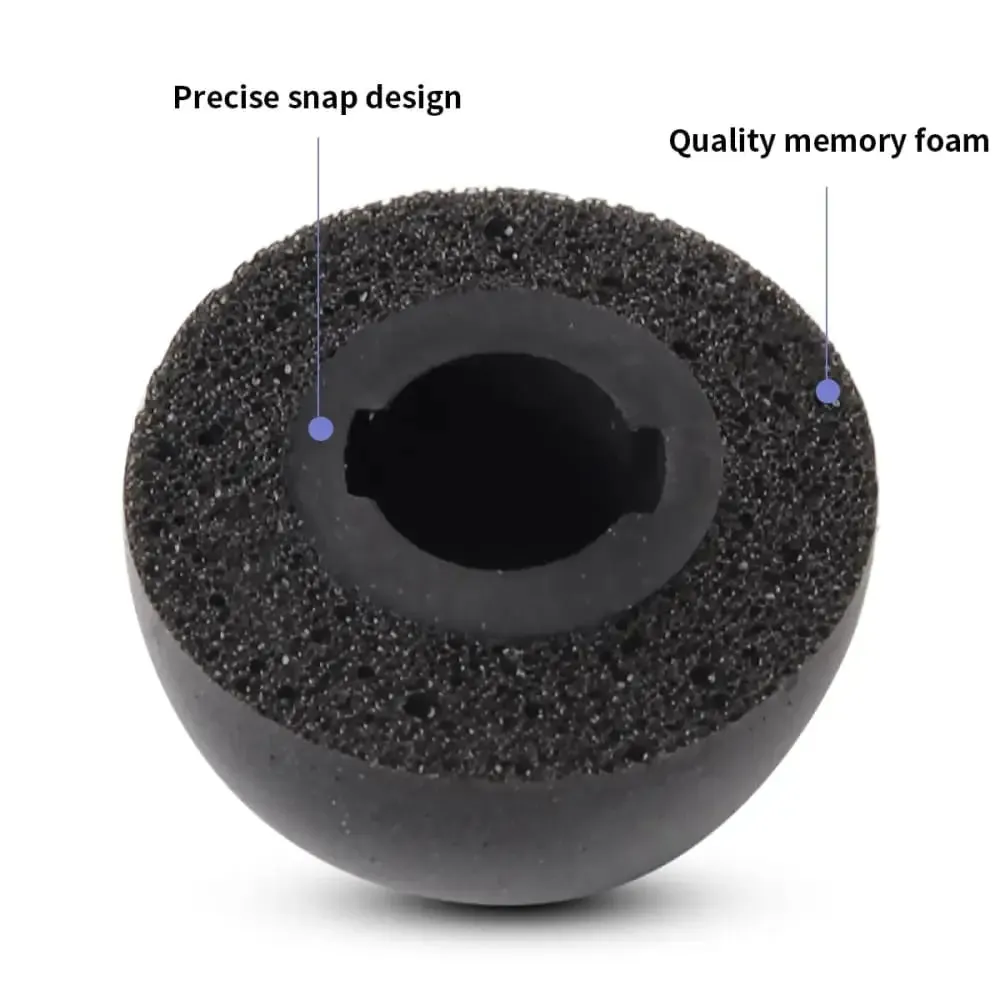 1pair Memory Foam Noise Reducing Anti-slip Ear Tips for Samsung Galaxy Buds 2, Buds Pro