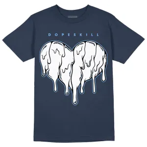 AJ 6 Midnight Navy DopeSkill T-shirt Slime Drip Heart Graphic