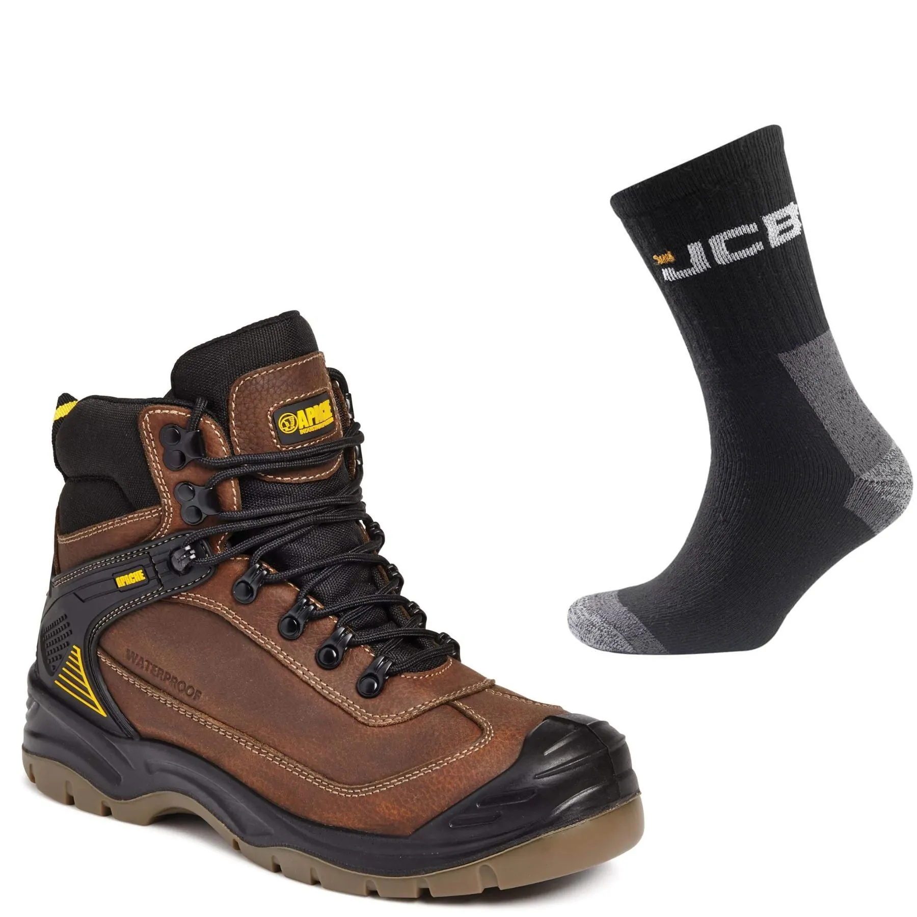 Apache RANGER Special Offer Pack - Apache RANGER Waterproof Safety Hiker Boots   3 Pairs Work Socks