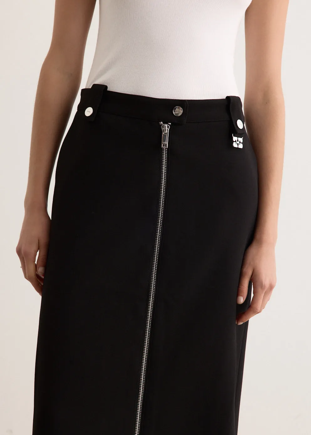 Bonded Crepe Long Skirt