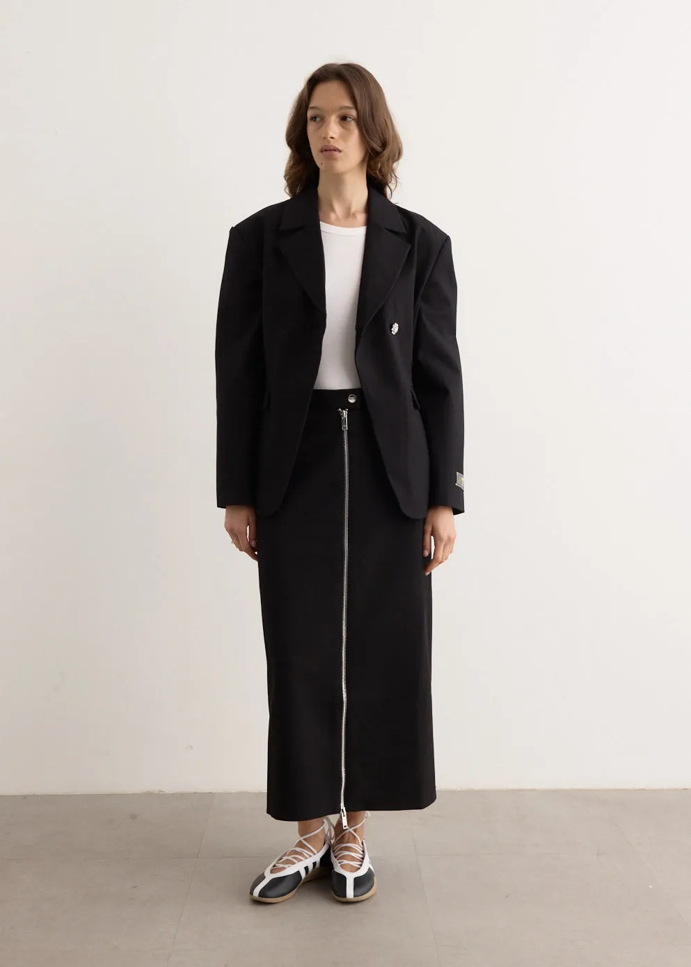 Bonded Crepe Long Skirt