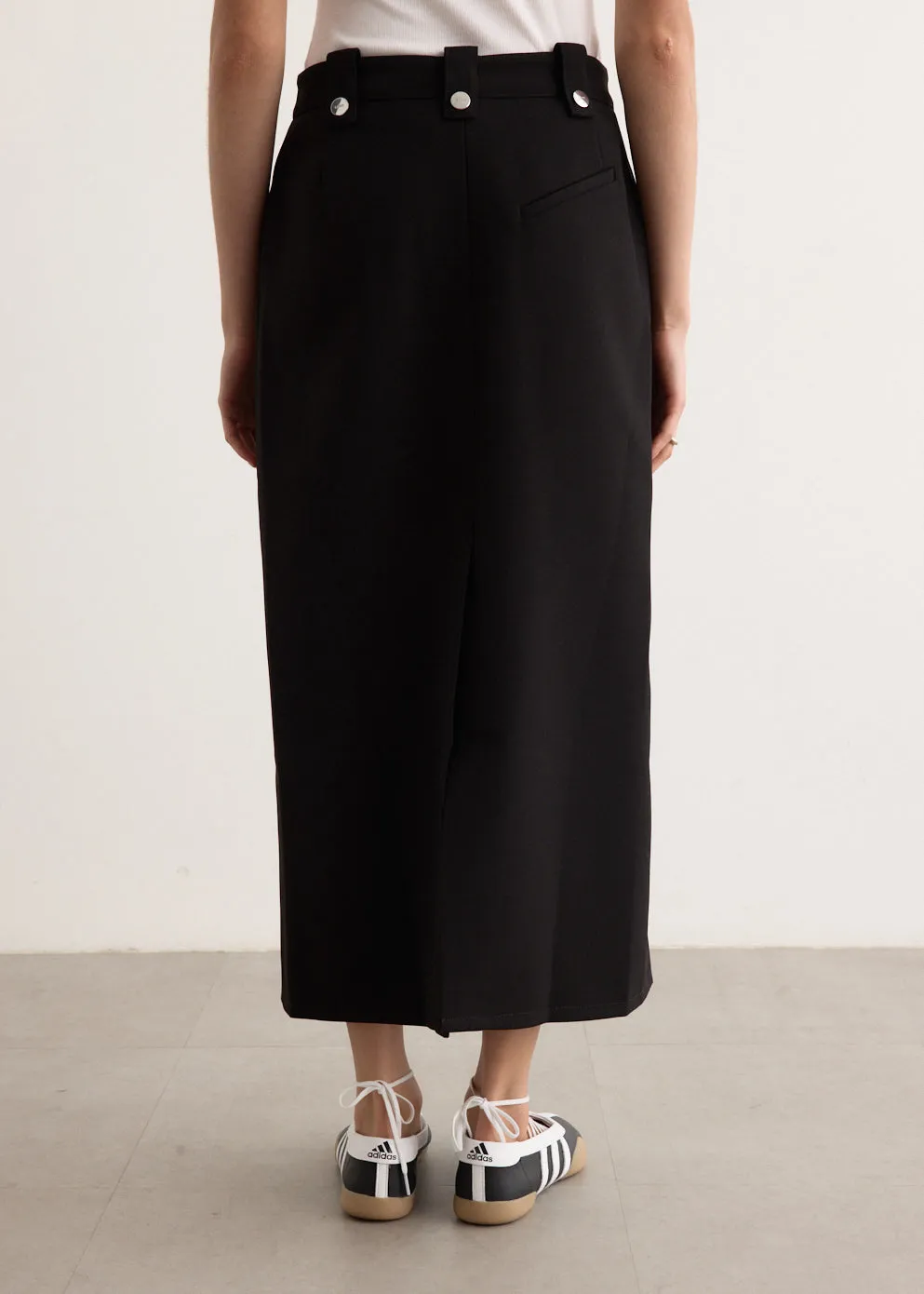 Bonded Crepe Long Skirt