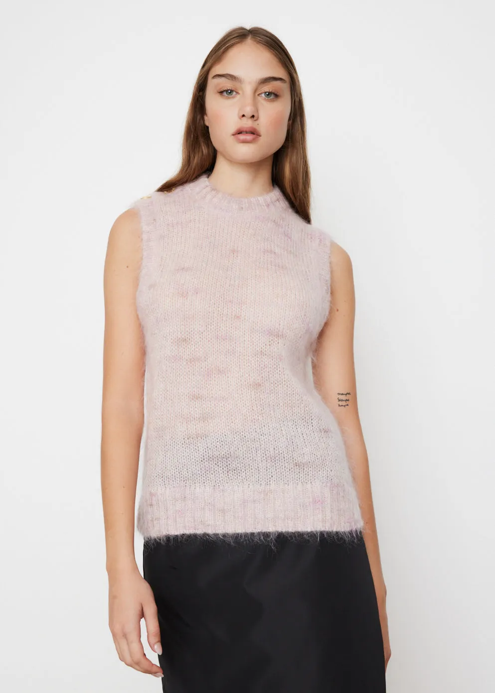 Brushed O-Neck Vest