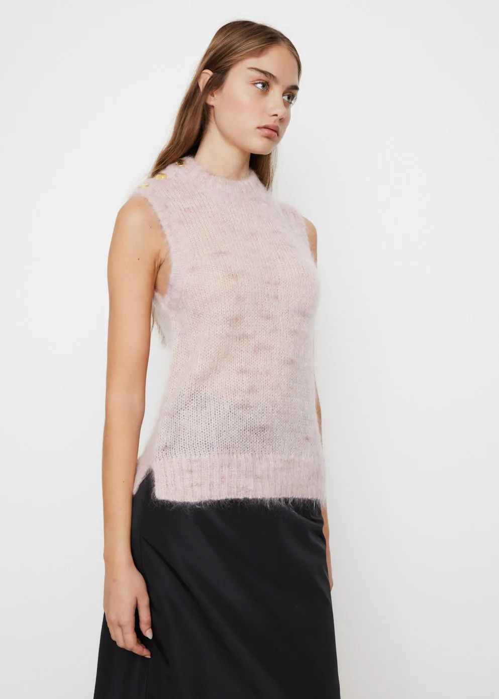 Brushed O-Neck Vest