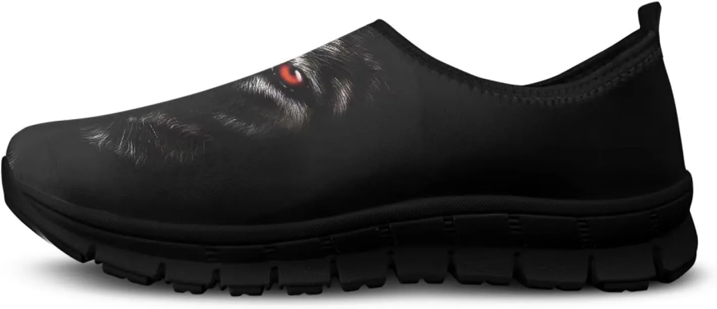 Comfort Slip Walking Shoes for Man Nursing Lightweight Slip On Low Top Sneakers Breathable Soft Gym Everyday Shoes Size 5-14 Black Sole