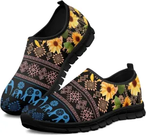 Comfort Slip Walking Shoes for Man Nursing Lightweight Slip On Low Top Sneakers Breathable Soft Gym Everyday Shoes Size 5-14 Black Sole