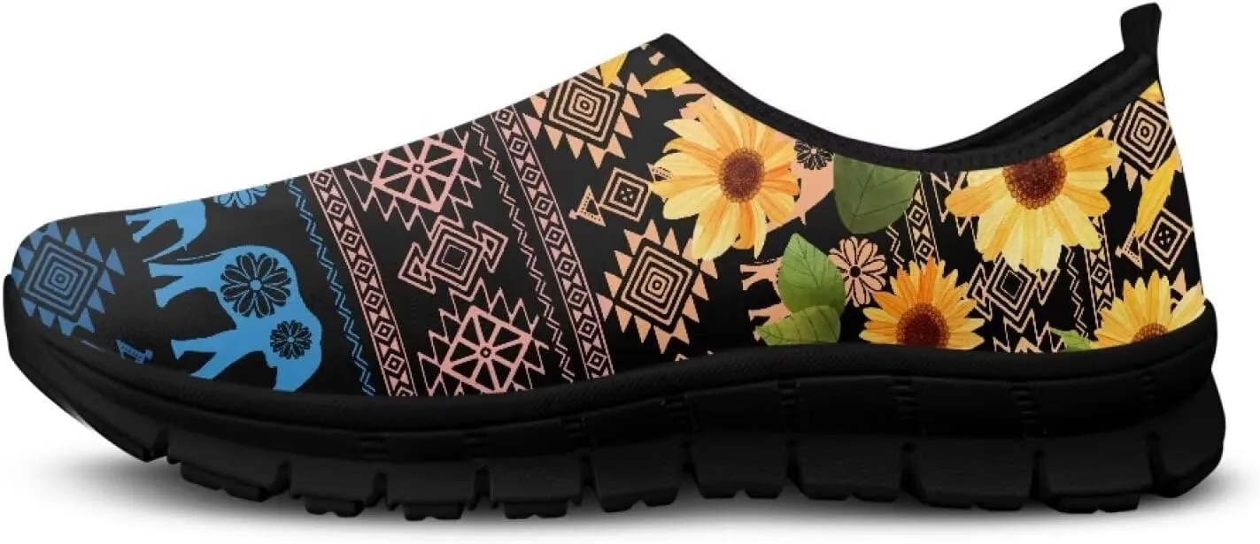 Comfort Slip Walking Shoes for Man Nursing Lightweight Slip On Low Top Sneakers Breathable Soft Gym Everyday Shoes Size 5-14 Black Sole