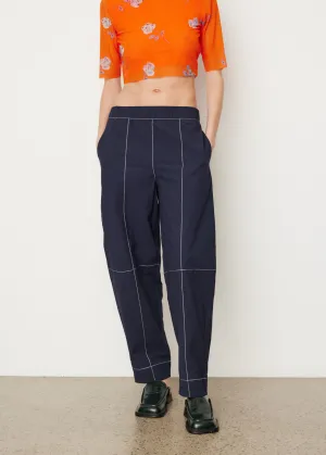 Cotton Crepe Elasticated Curve Pants