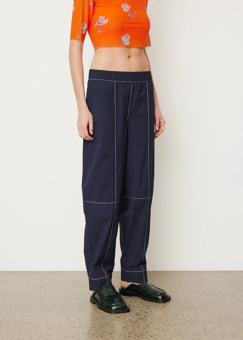 Cotton Crepe Elasticated Curve Pants