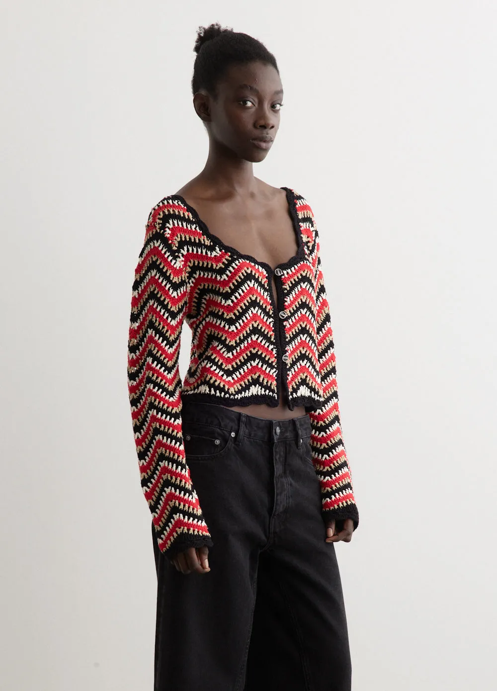 Cotton Crochet Cardigan