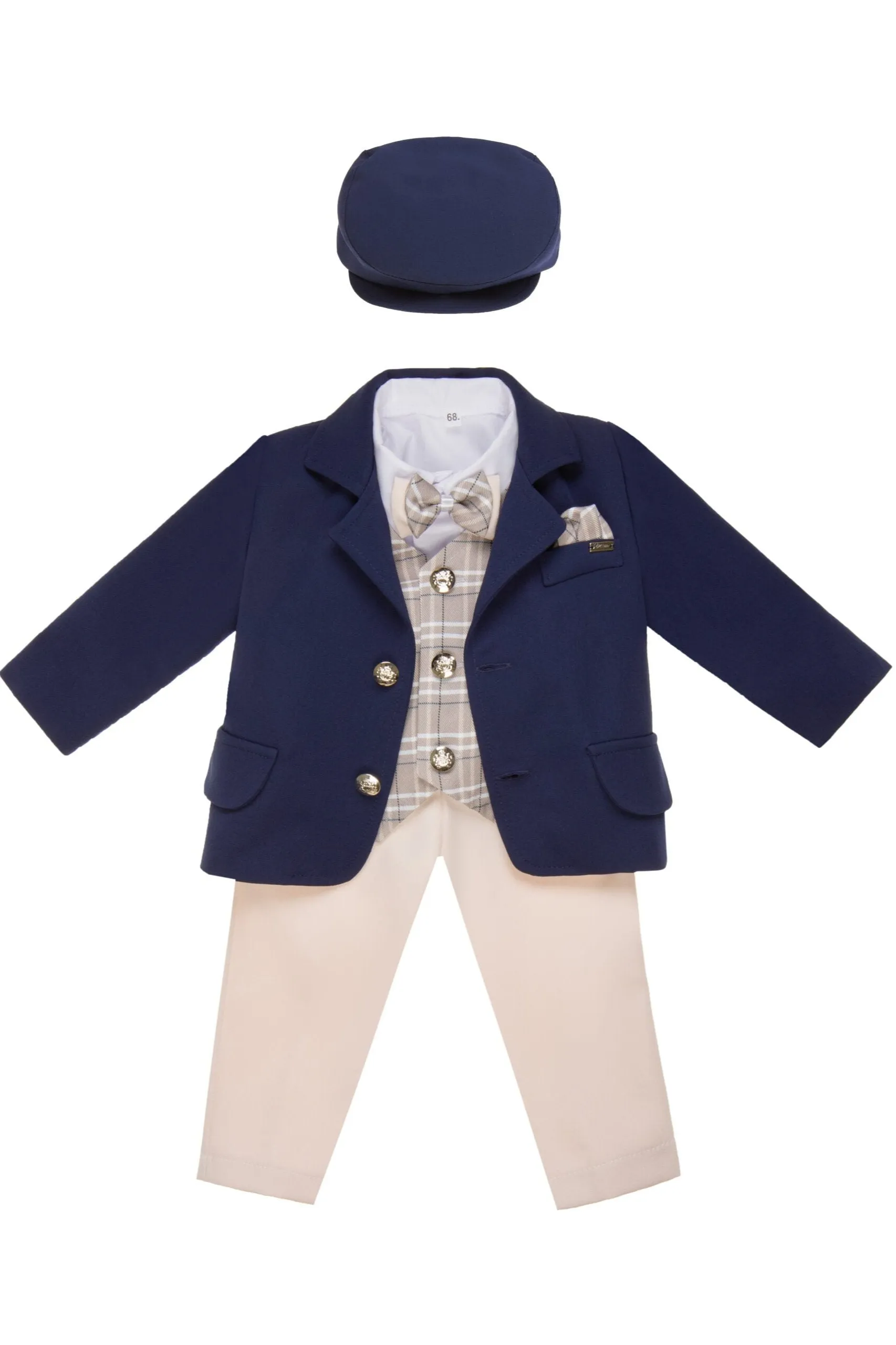 Elegant Baby Boy Christening Suit Set Navy (Finn)