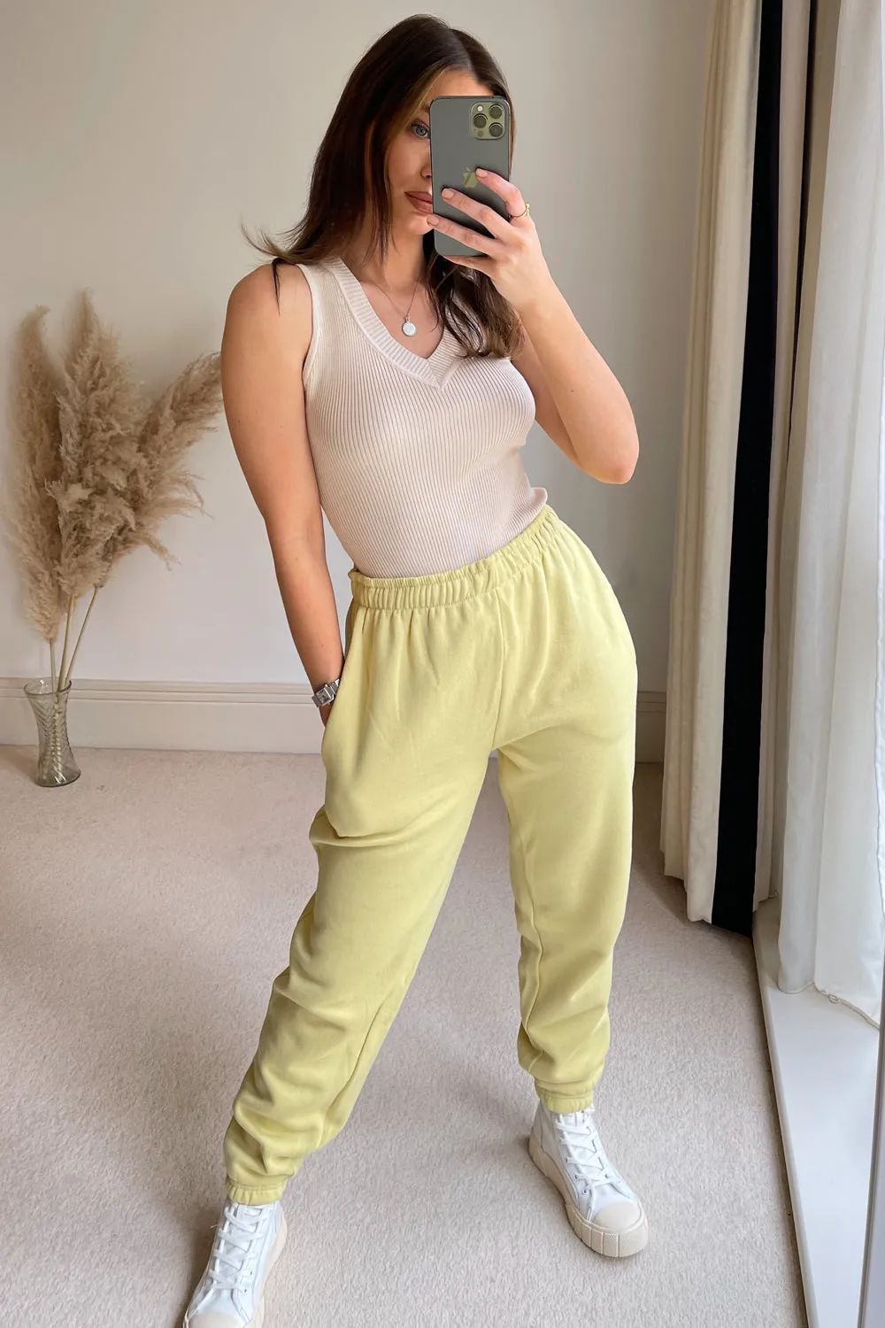 Gabriella Lemon Oversized Comfy Joggers