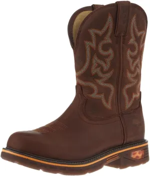 Justin Boot Company Mens Commander Hickory Brown 11 In Brown Top Nano Comp Round Toe Work Boot