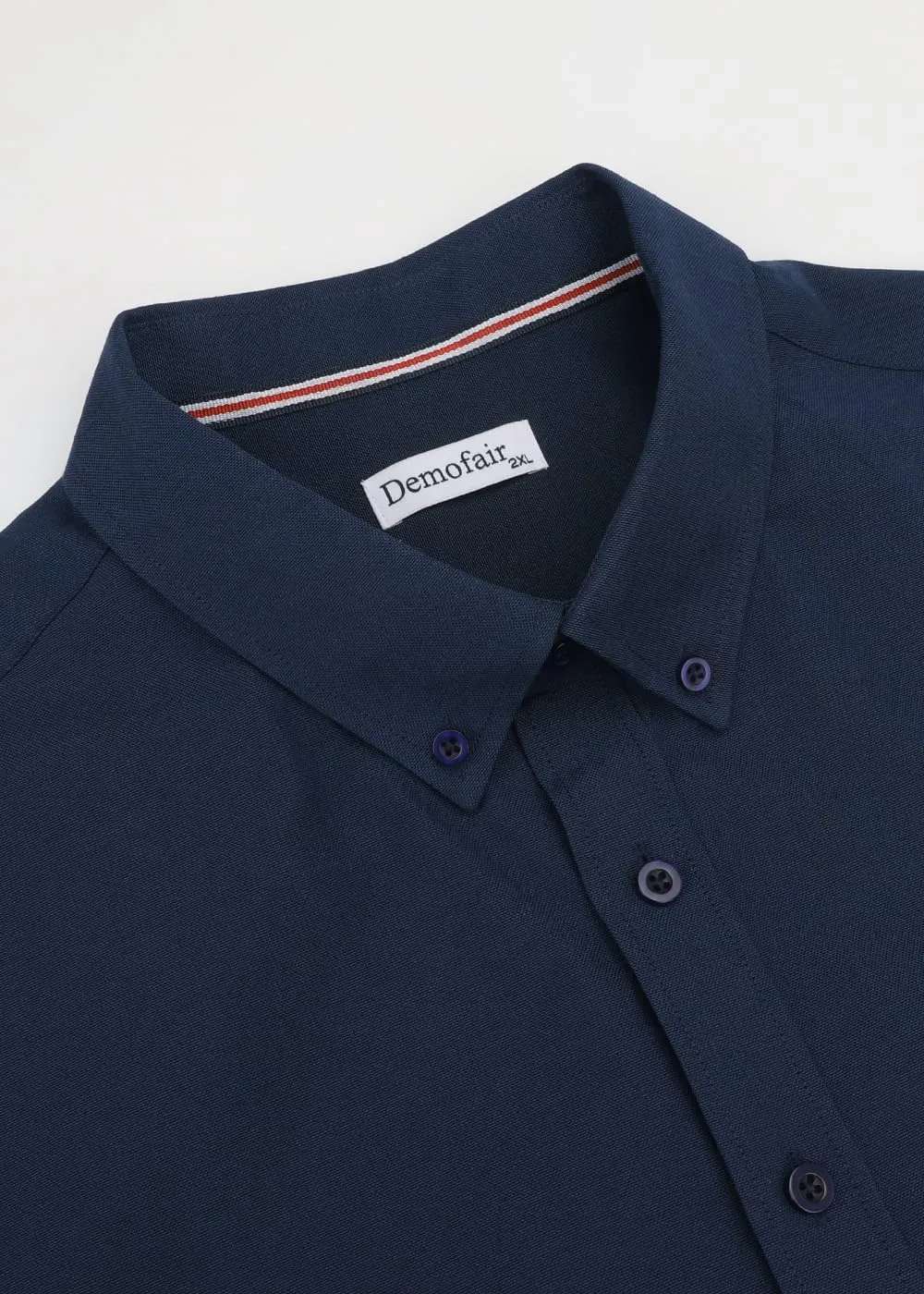 Men's Classic Oxford Shirt Solid Long Sleeve Button Down Casual Woven Shirts with Pocket