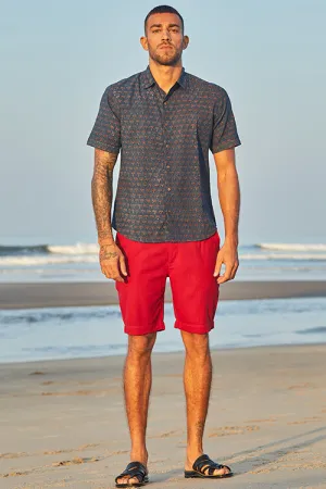 Okhai 'Faith' Pure Cotton Handblock Printed Half-Sleeve Shirt Okhai 'Faith' Pure Cotton Handblock Printed Half-Sleeve Shirt