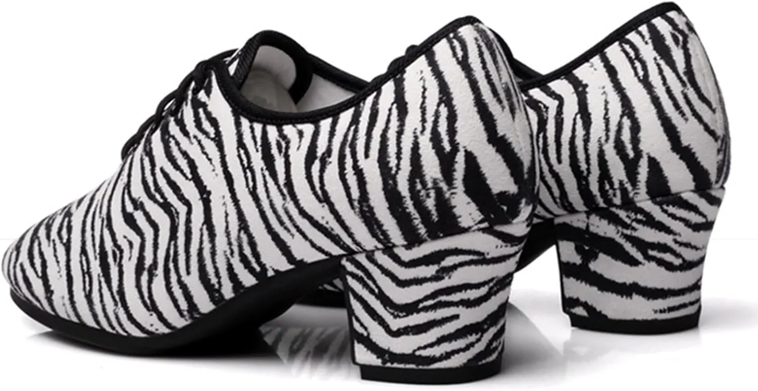 ONAIC Women's Ballroom Latin Dance Shoes Standard Dance Shoes Lace-Up Salsa Tango Modern Shoes Wedding Party Dance Shoes