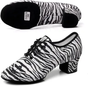 ONAIC Women's Ballroom Latin Dance Shoes Standard Dance Shoes Lace-Up Salsa Tango Modern Shoes Wedding Party Dance Shoes