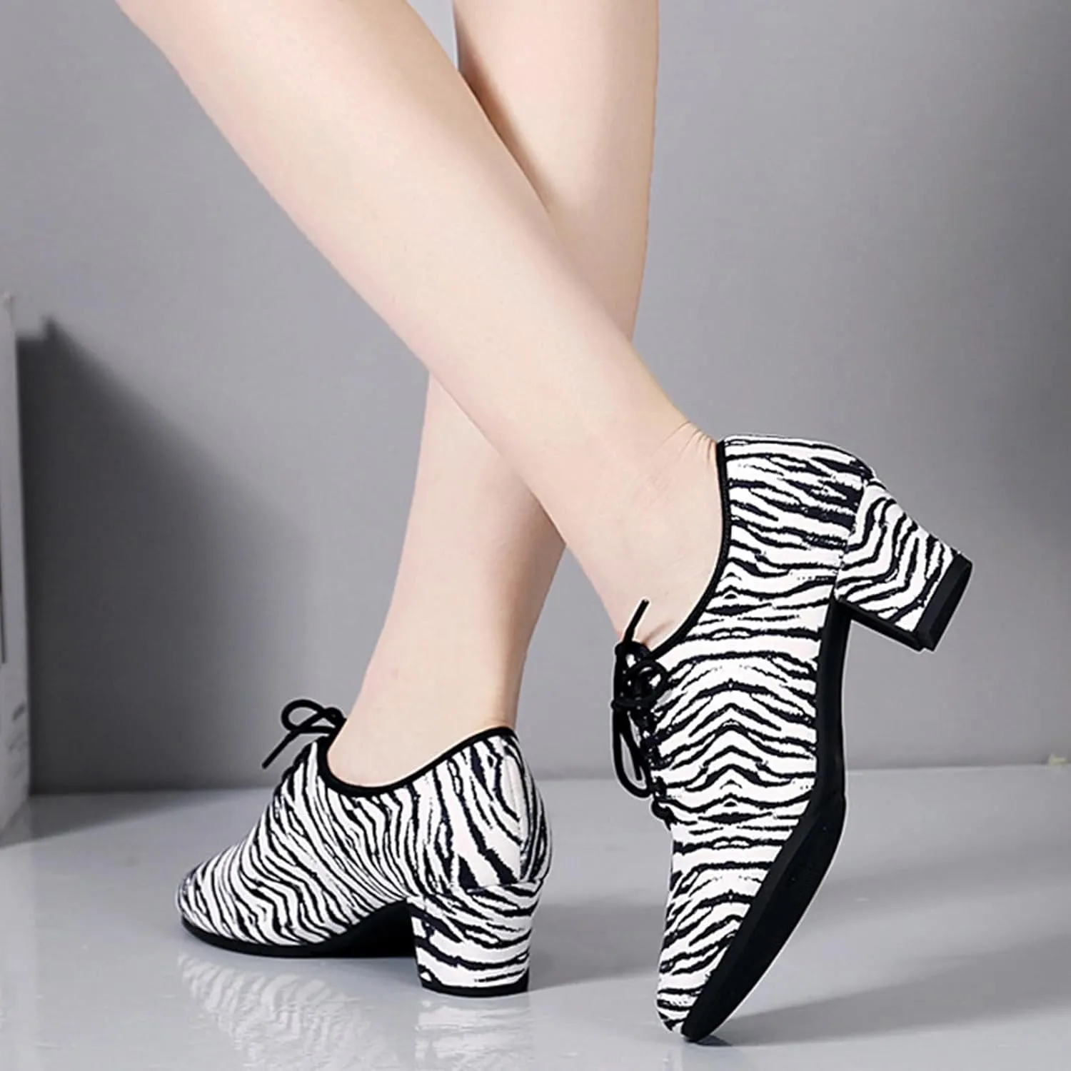 ONAIC Women's Ballroom Latin Dance Shoes Standard Dance Shoes Lace-Up Salsa Tango Modern Shoes Wedding Party Dance Shoes