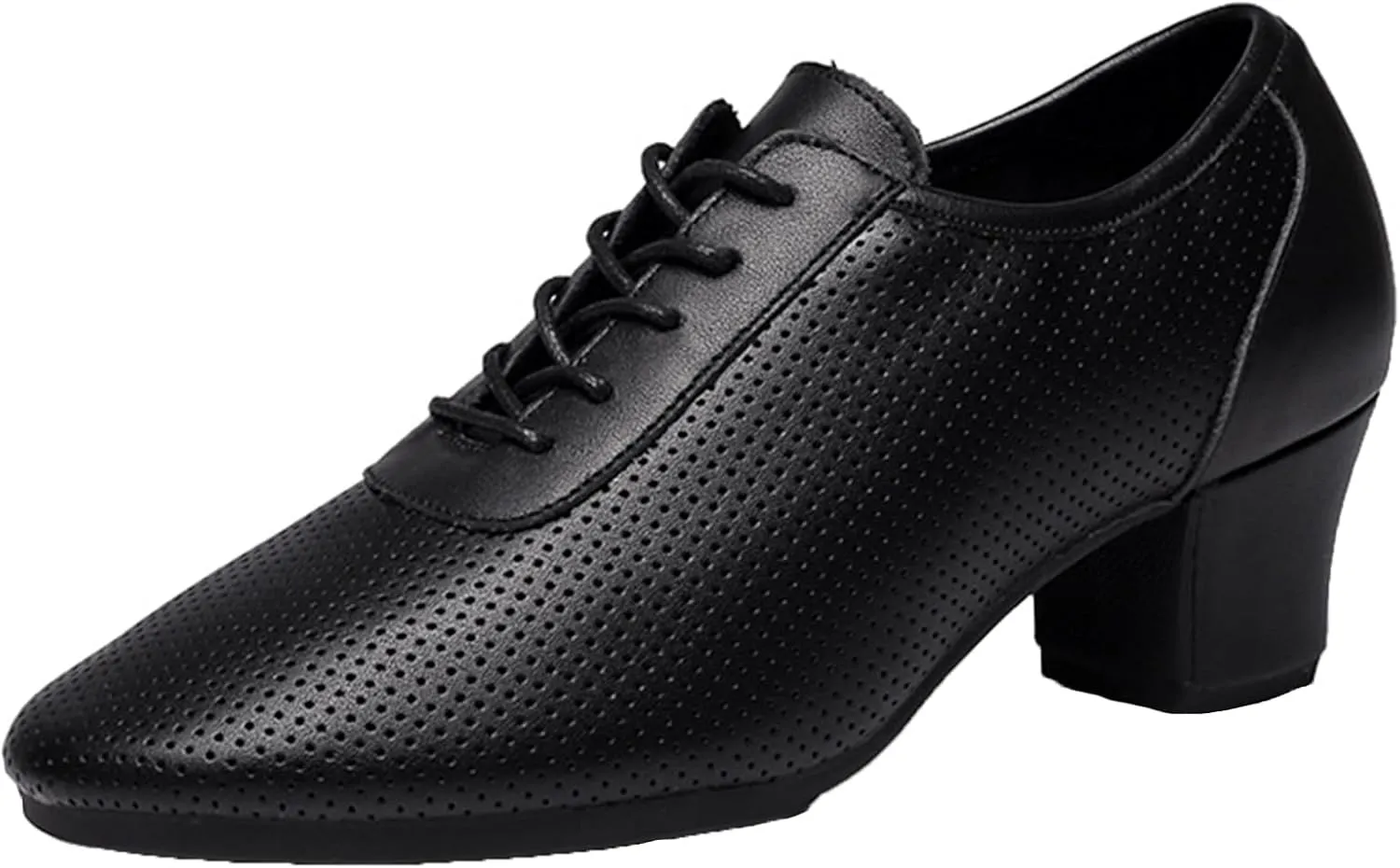 ONAIC Women's Latin Dance Shoes Lace-Up Leather Ballroom Modern Shoes Professional Performance Dance Shoes