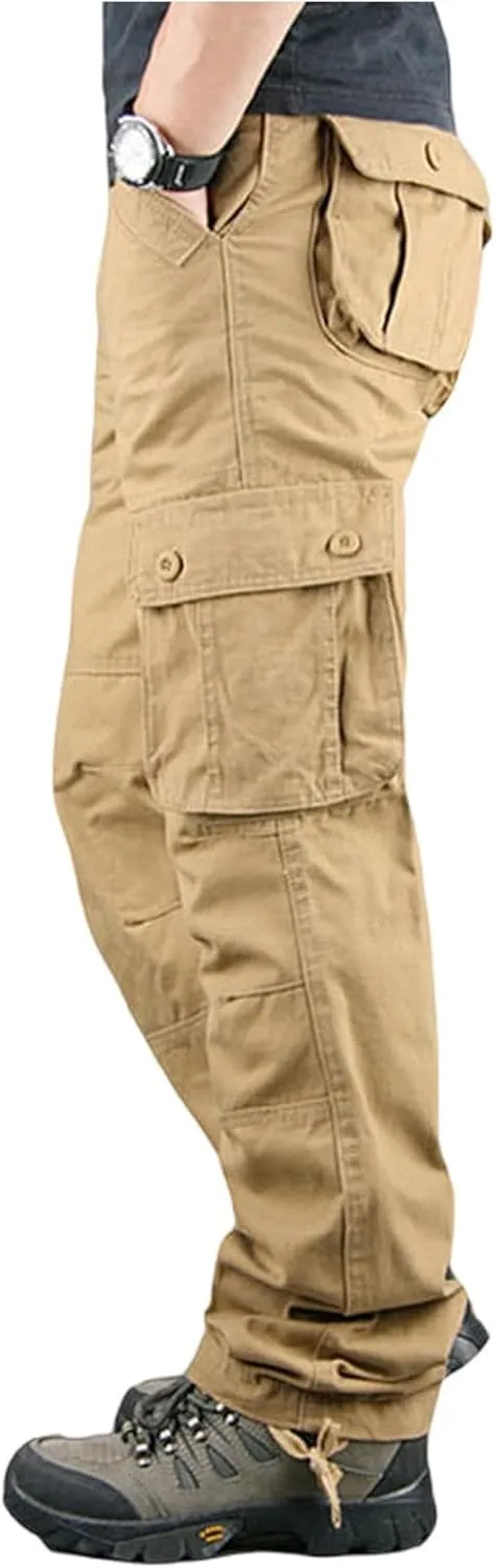 Outdoor Cargo Pants for Men, Fit Utility Trendy Travel Lightweight Hiking Pants Men