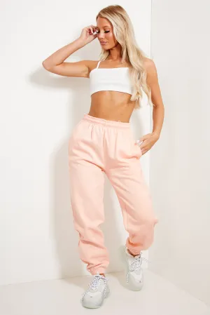 Peach Oversized Casual Joggers