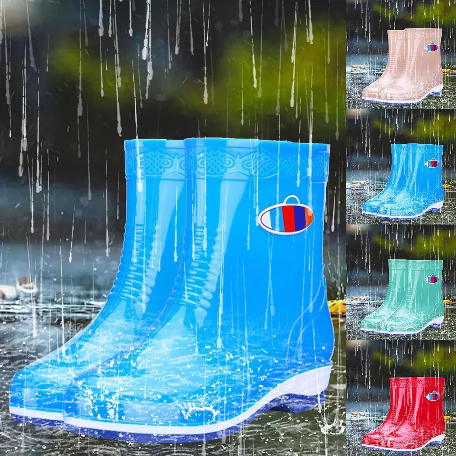 Rain Boots Women Women's Short Rain Boots Waterproof Garden Shoes Outdoor Rain Shoes for Hunting Gardening Farming