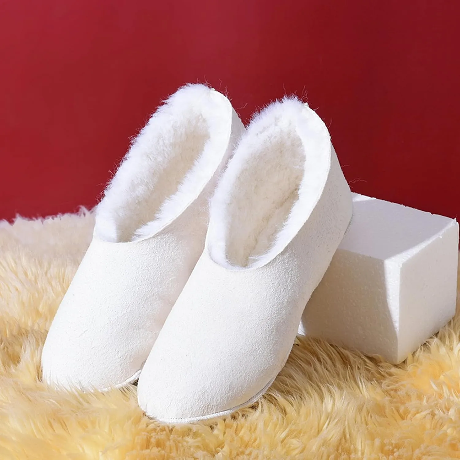 Reyox Women Sheepskin Boot Liners, Thick Warm Wool Fluffy Fleece Replacement Liners for Boots Rainboots
