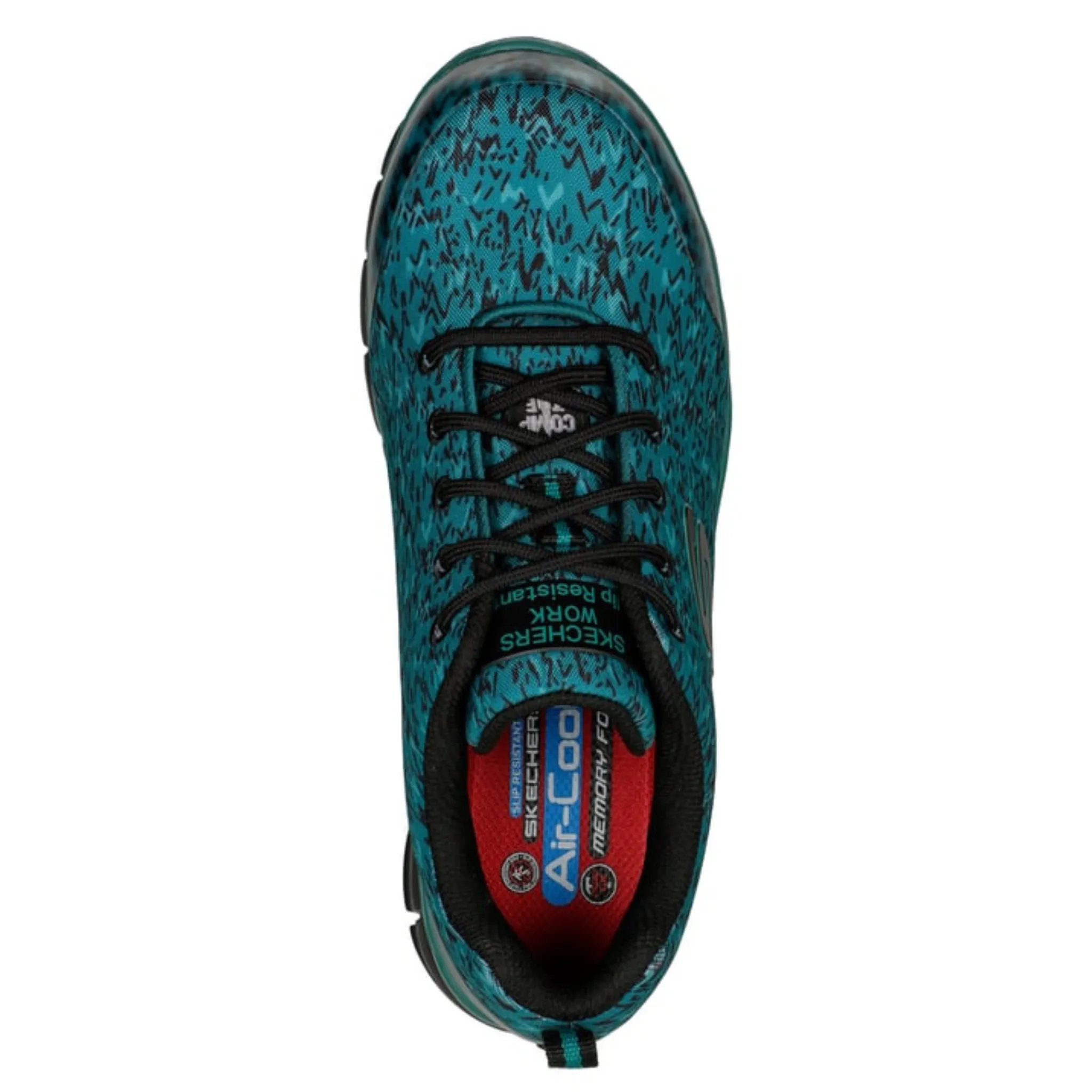 Skechers Women's 108083 Sure Track Saivy Green Multi Safety Toe Metal Free Work Shoes