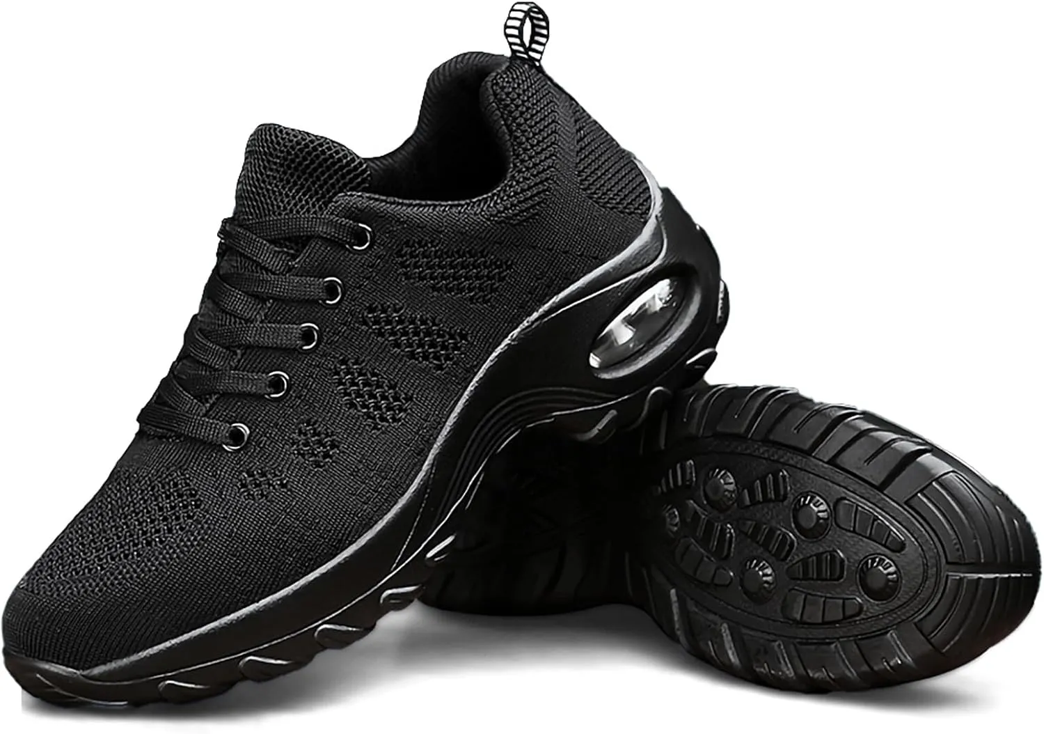 SWDZM Women Lace up Dance Sneakers Breathable Air Cushion Lady Split Sole Athletic Walking Dance Shoes