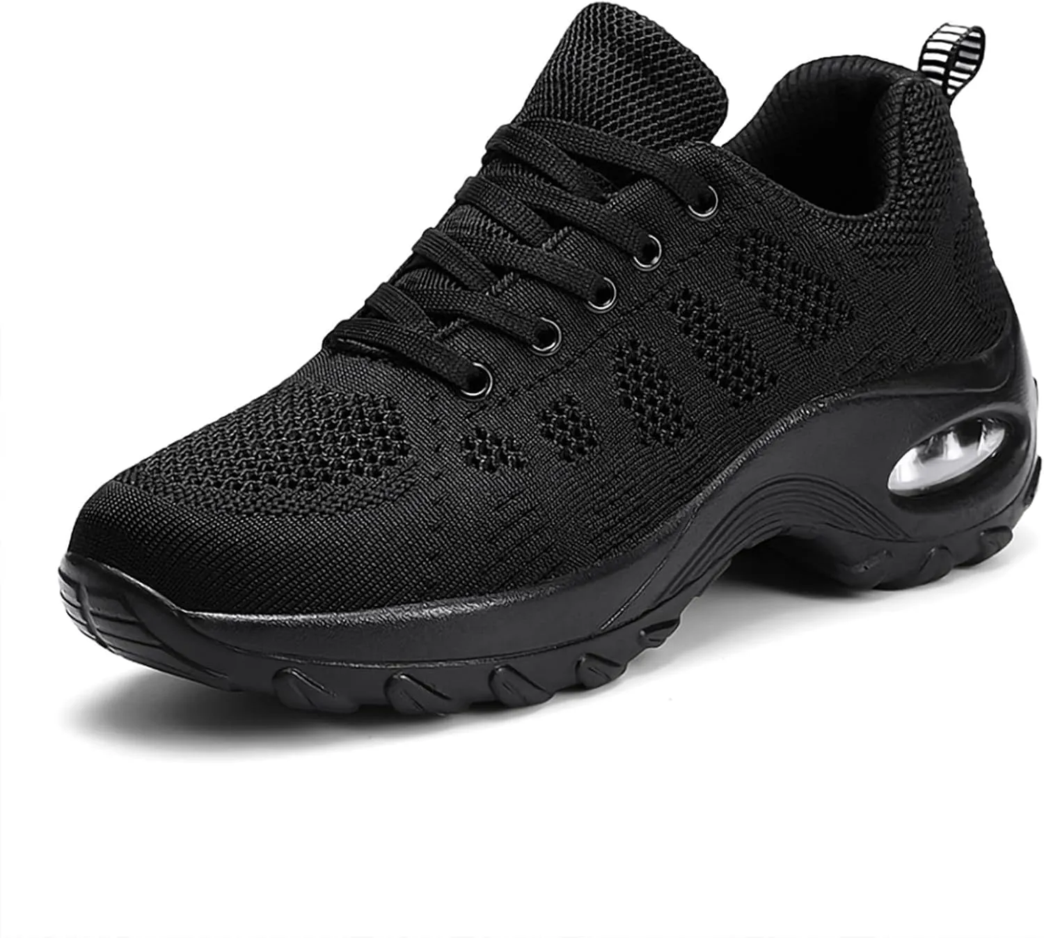 SWDZM Women Lace up Dance Sneakers Breathable Air Cushion Lady Split Sole Athletic Walking Dance Shoes
