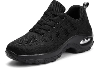 SWDZM Women Lace up Dance Sneakers Breathable Air Cushion Lady Split Sole Athletic Walking Dance Shoes