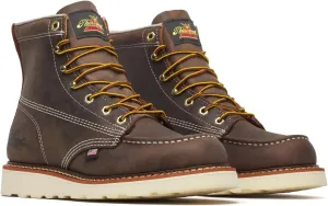 Thorogood American Heritage 6 Moc Toe Work Boots for Men - Soft Toe, Premium Full-Grain Leather with Slip-Resistant Wedge Outsole and Comfort Insole; EH Rated