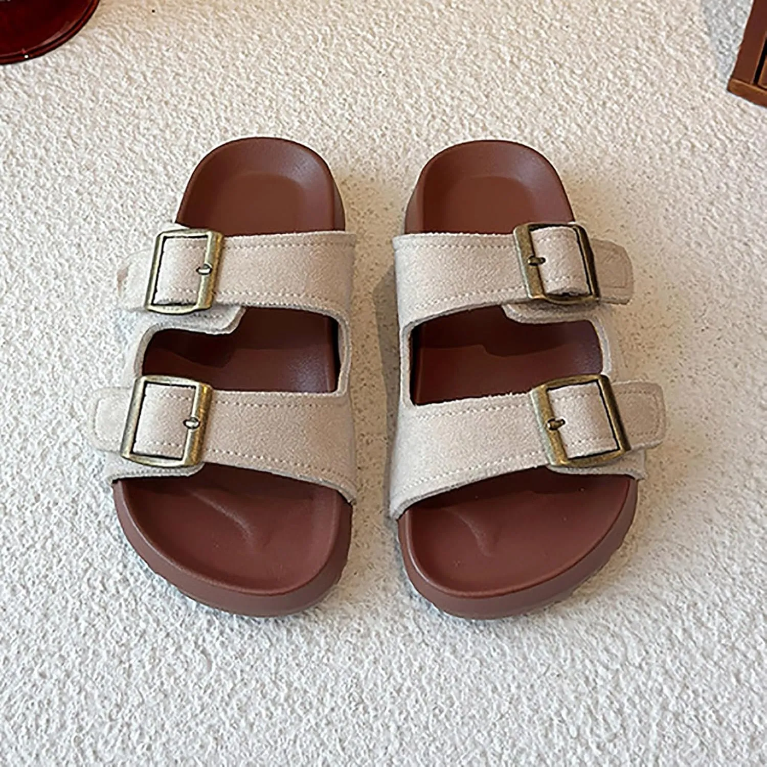 Toddler Boys Girls Sandals with Adjustable Straps Slippers Non Slip Sandals Summer Beach Open Toe Flats for Little/Big Kid