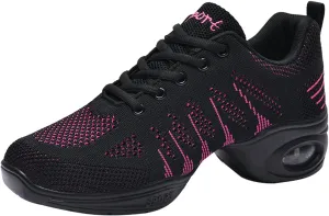Women's Jazz Shoes Lace-up Dance Sneakers Lady Split Sole Air Cushion Modern Dance Shoes Platform